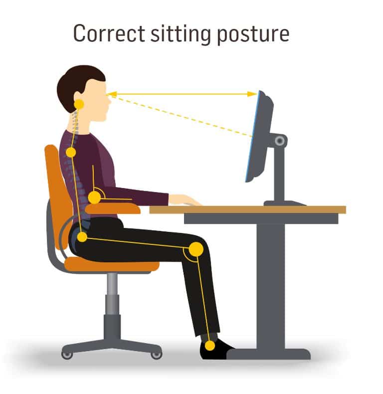 correct sitting posture